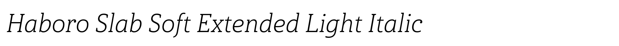 Haboro Slab Soft Extended Light Italic image